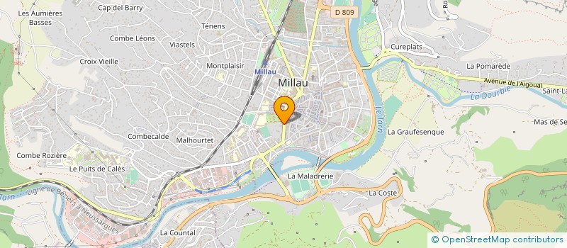 localisation de l'entreprise MONSIEUR PIERRE BONALDI  MILLAU