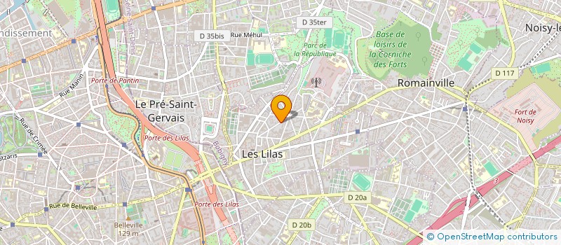 localisation de l'entreprise MONSIEUR PIERRE BONDEAUX à LES LILAS