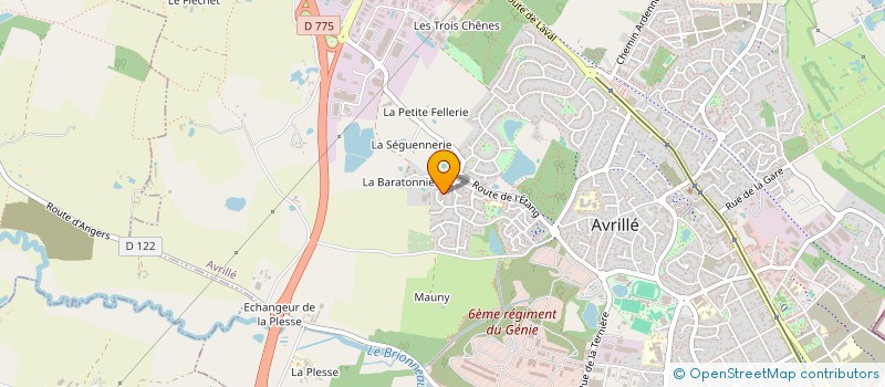 localisation de l'entreprise MONSIEUR PIERRE BONGRAND  AVRILLE