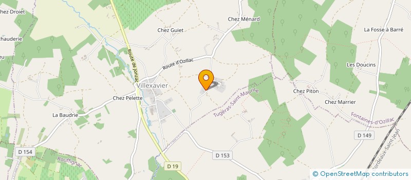 localisation de l'entreprise MONSIEUR PIERRE BONNEAUD  VILLEXAVIER