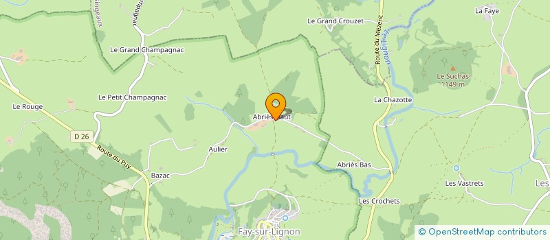 localisation de l'entreprise MONSIEUR PIERRE BONNEFOY à FAY-SUR-LIGNON