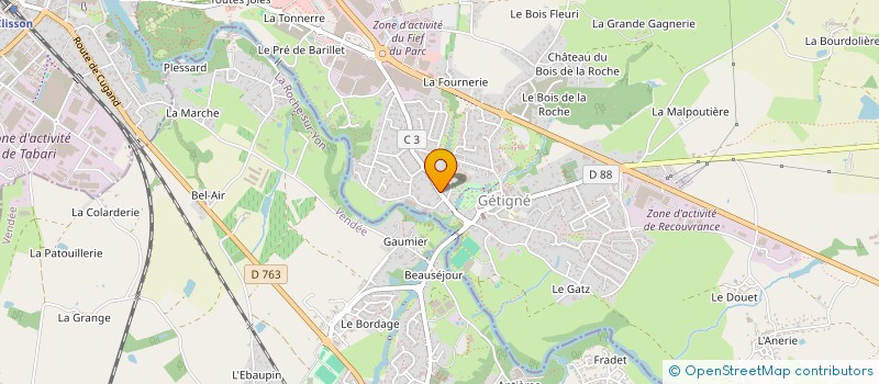 localisation de l'entreprise MONSIEUR PIERRE BONNET  GETIGNE