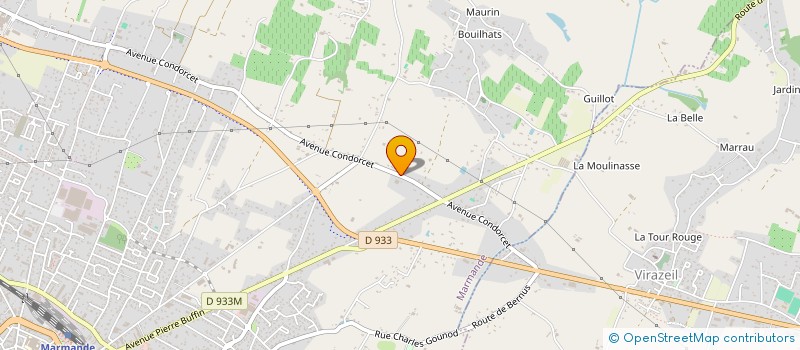 localisation de l'entreprise MONSIEUR PIERRE BONNIN  MARMANDE