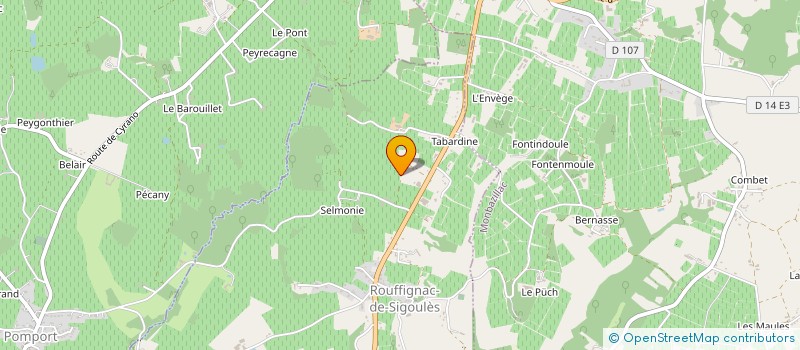 localisation de l'entreprise MONSIEUR PIERRE BORDERIE  ROUFFIGNAC DE SIGOULES