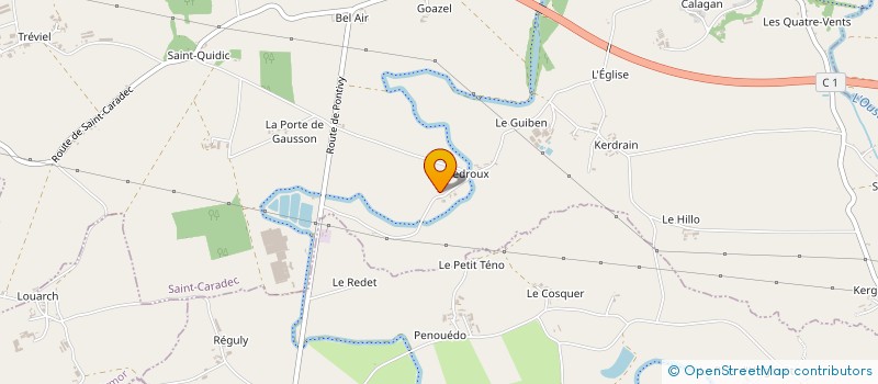 localisation de l'entreprise MONSIEUR PIERRE BOSCHER  SAINT-CARADEC