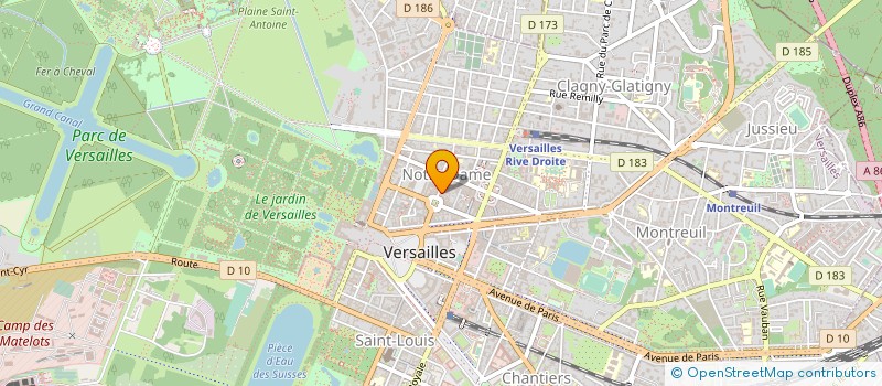 localisation de l'entreprise MONSIEUR PIERRE BOUDET à VERSAILLES