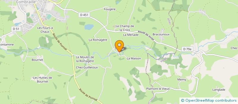 localisation de l'entreprise MONSIEUR PIERRE BOUGEROL  MARCILLAT-EN-COMBRAILLE