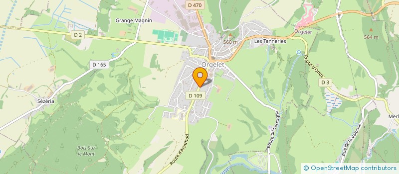 localisation de l'entreprise MONSIEUR PIERRE BOULAUD  ORGELET