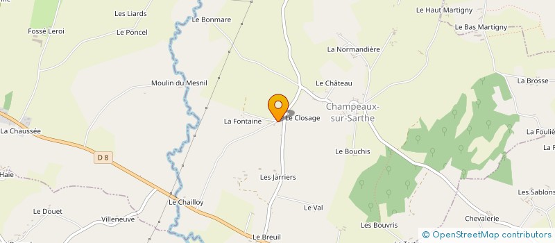 localisation de l'entreprise MONSIEUR PIERRE BOULIVET à CHAMPEAUX SUR SARTHE