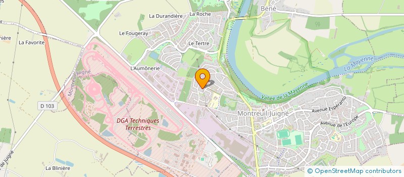 localisation de l'entreprise MONSIEUR PIERRE BOURDEAU  MONTREUIL-JUIGNE