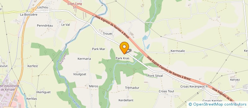 localisation de l'entreprise MONSIEUR PIERRE BOURHIS  MELGVEN