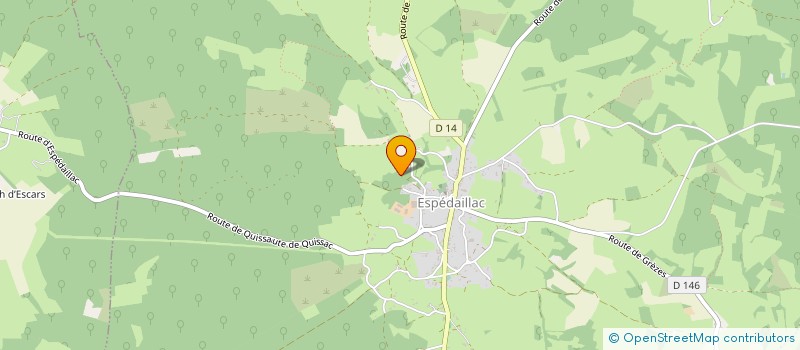 localisation de l'entreprise MONSIEUR PIERRE BOURRE  ESPEDAILLAC