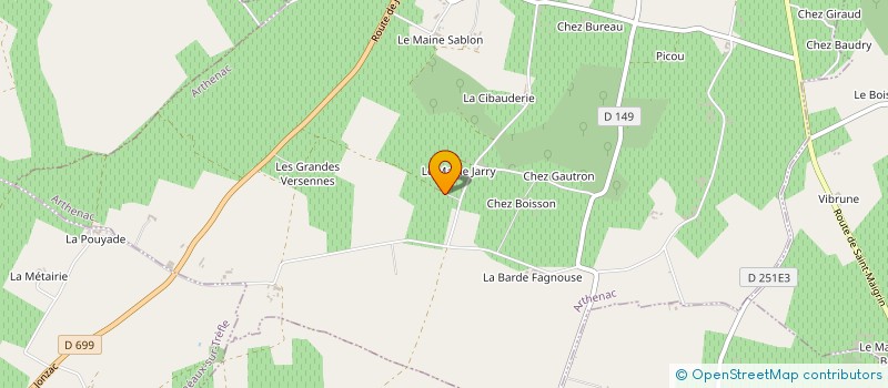 localisation de l'entreprise MONSIEUR PIERRE BOURSAUD  ARTHENAC