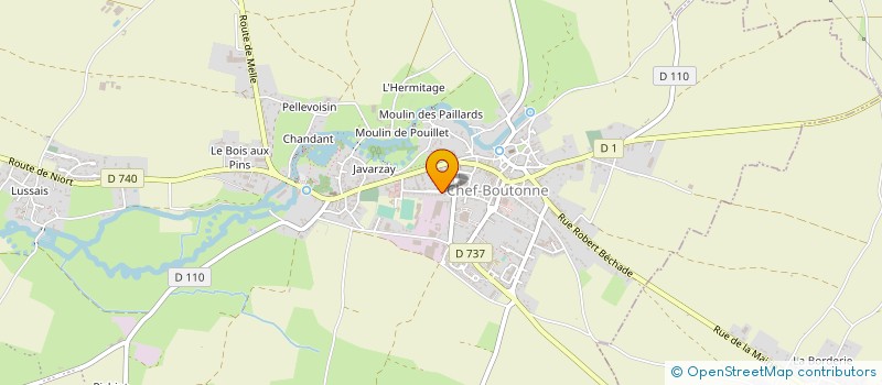 localisation de l'entreprise MONSIEUR PIERRE BOURSIER à CHEF-BOUTONNE