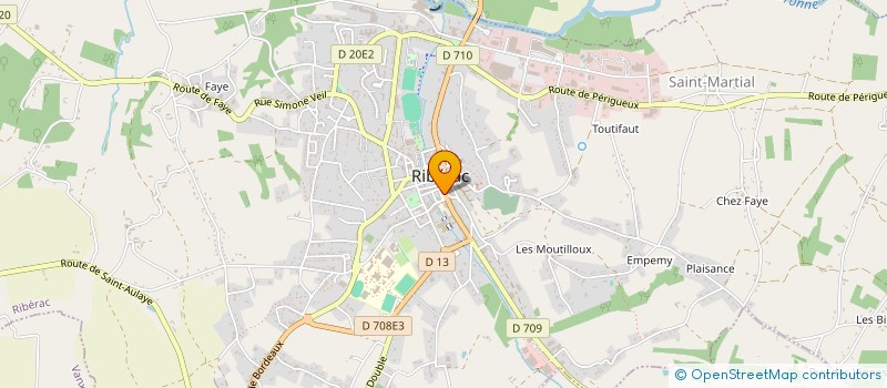 localisation de l'entreprise MONSIEUR PIERRE BOUSQUET à RIBERAC