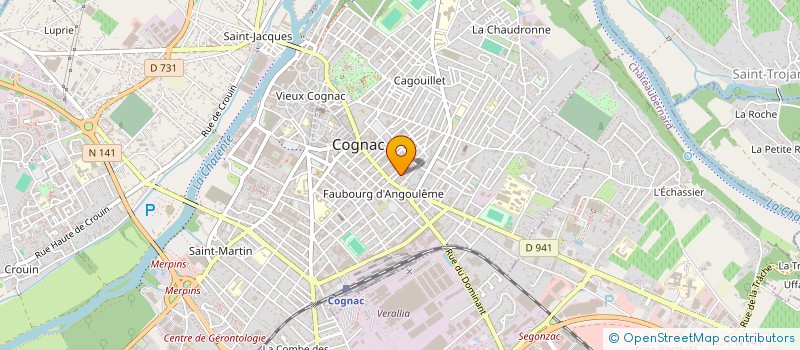 localisation de l'entreprise MONSIEUR PIERRE BRAQUET à COGNAC