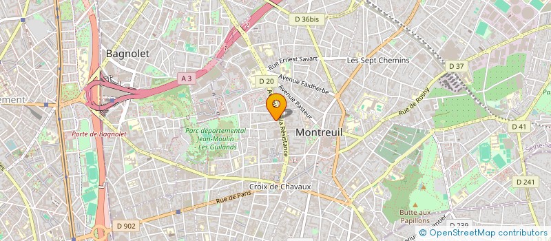 localisation de l'entreprise MONSIEUR PIERRE BRICHAU à MONTREUIL
