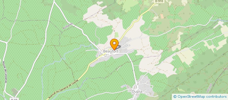 localisation de l'entreprise MONSIEUR PIERRE BRISOT  BEAUFORT