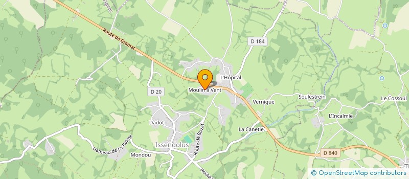 localisation de l'entreprise MONSIEUR PIERRE BRUNET  ISSENDOLUS