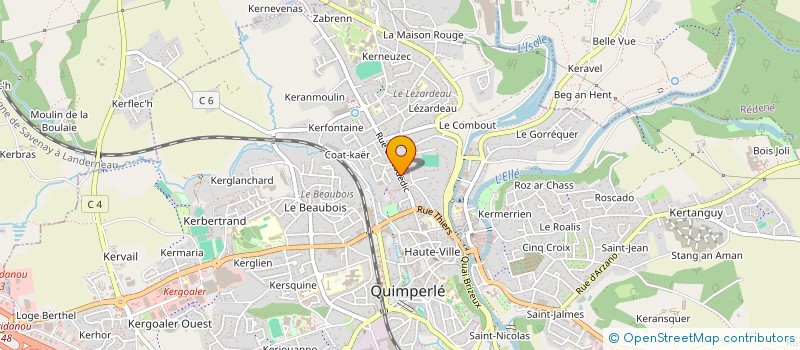 localisation de l'entreprise MONSIEUR PIERRE BUREL  QUIMPERLE