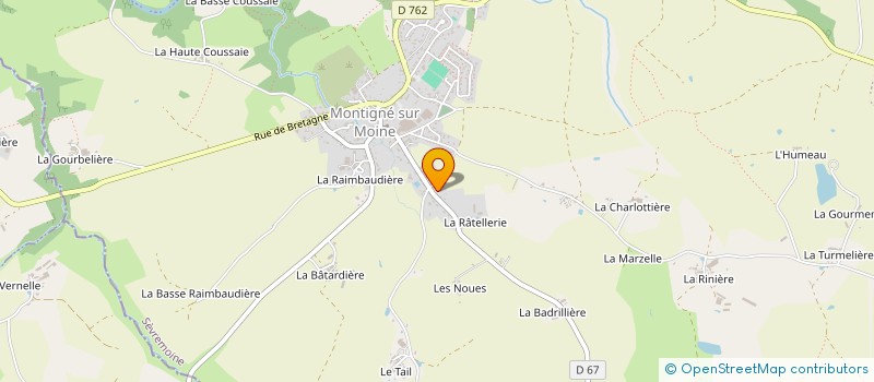 localisation de l'entreprise MONSIEUR PIERRE CADORET  SEVREMOINE