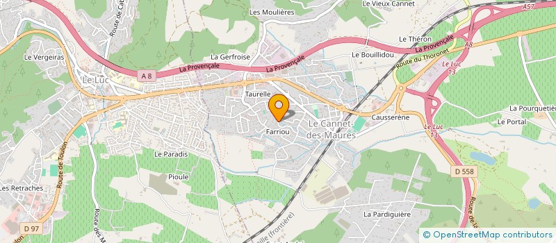 localisation de l'entreprise MONSIEUR PIERRE CANO à LE CANNET-DES-MAURES