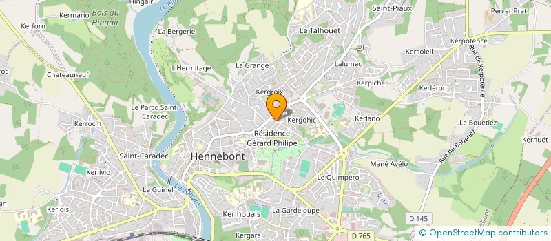 localisation de l'entreprise MONSIEUR PIERRE CARIOU  HENNEBONT