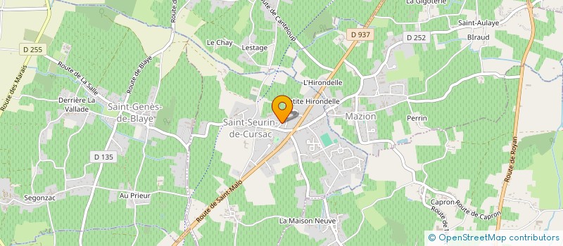 localisation de l'entreprise MONSIEUR PIERRE CARTAUD à PLASSAC
