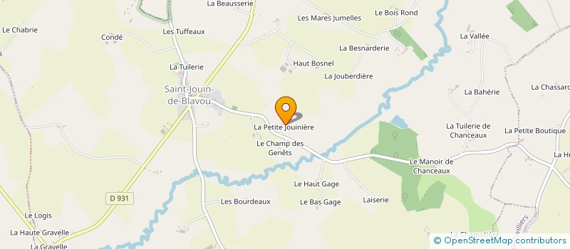 localisation de l'entreprise MONSIEUR PIERRE CARTIER à SAINT-JOUIN-DE-BLAVOU
