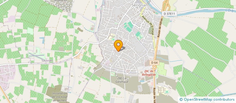 localisation de l'entreprise MONSIEUR PIERRE CAUQUIL  SERIGNAN