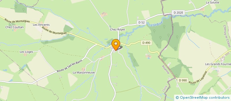 localisation de l'entreprise MONSIEUR PIERRE CHAIZE  URBISE