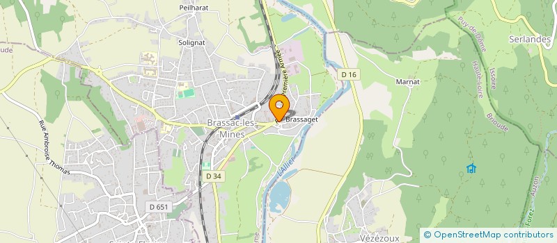 localisation de l'entreprise MONSIEUR PIERRE CHALEMBEL  BRASSAC-LES-MINES