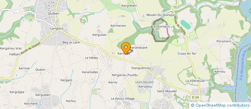 localisation de l'entreprise MONSIEUR PIERRE CHAMBE  CLOHARS CARNOET