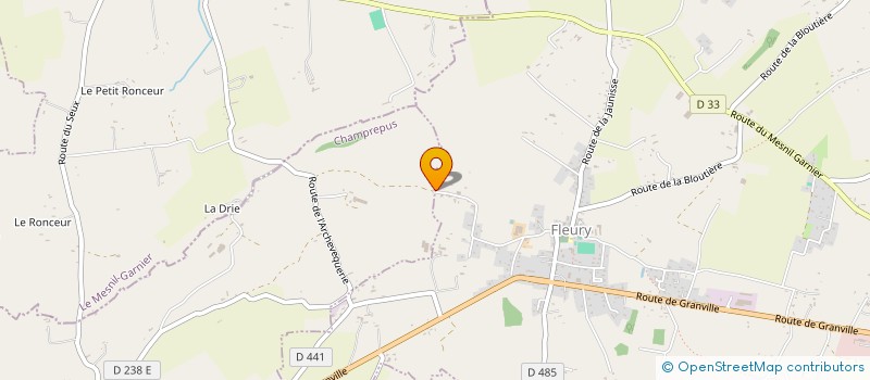 localisation de l'entreprise MONSIEUR PIERRE CHAMPION  FLEURY