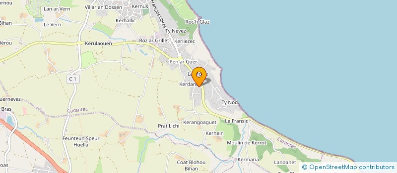 localisation de l'entreprise MONSIEUR PIERRE CHANTEAU à CARANTEC