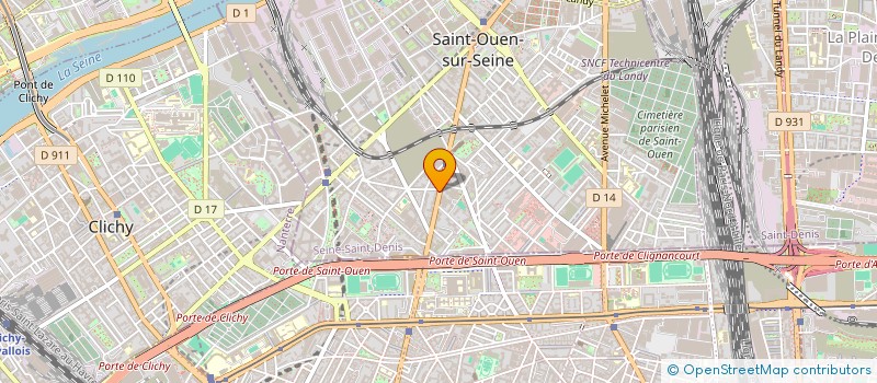 localisation de l'entreprise MONSIEUR PIERRE CHANTEAU  SAINT-OUEN-SUR-SEINE