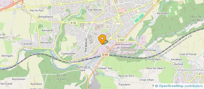 localisation de l'entreprise MONSIEUR PIERRE CHAPALAIN  GUIMILIAU