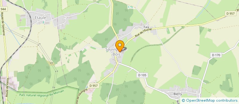 localisation de l'entreprise MONSIEUR PIERRE CHARBONNEAU  SAUVIGNY-LE-BOIS