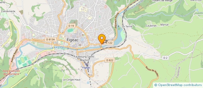 localisation de l'entreprise MONSIEUR PIERRE CHARRAS  FIGEAC