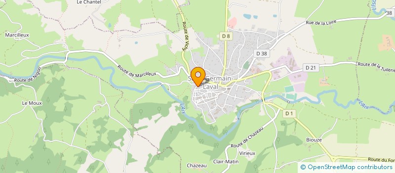 localisation de l'entreprise MONSIEUR PIERRE CHARTON  SAINT-GERMAIN-LAVAL