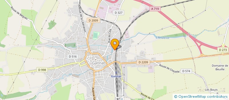 localisation de l'entreprise MONSIEUR PIERRE CHASSAING  GANNAT