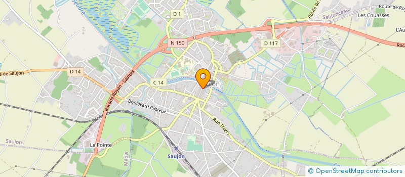 localisation de l'entreprise MONSIEUR PIERRE CHAUSSE  SAUJON
