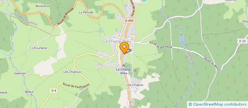 localisation de l'entreprise MONSIEUR PIERRE CHEVALIER à LA CHAISE-DIEU