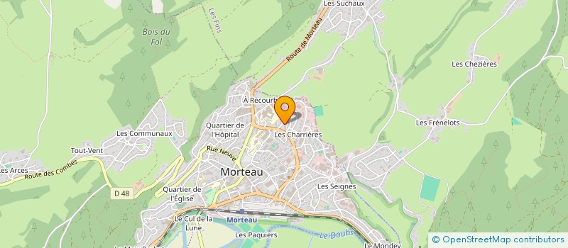 localisation de l'entreprise MONSIEUR PIERRE CHOPARD à MORTEAU