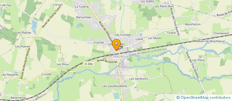 localisation de l'entreprise MONSIEUR PIERRE CLABAUX  MEZERIAT