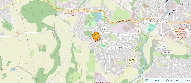 localisation de l'entreprise MONSIEUR PIERRE CLAIRET  CHARVIEU-CHAVAGNEUX