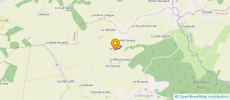 localisation de l'entreprise MONSIEUR PIERRE COCHEREL à COETLOGON