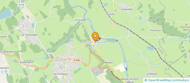 localisation de l'entreprise MONSIEUR PIERRE COGNARD  MOUTIER D'AHUN