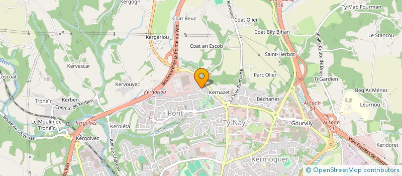 localisation de l'entreprise MONSIEUR PIERRE COSMAO  QUIMPER