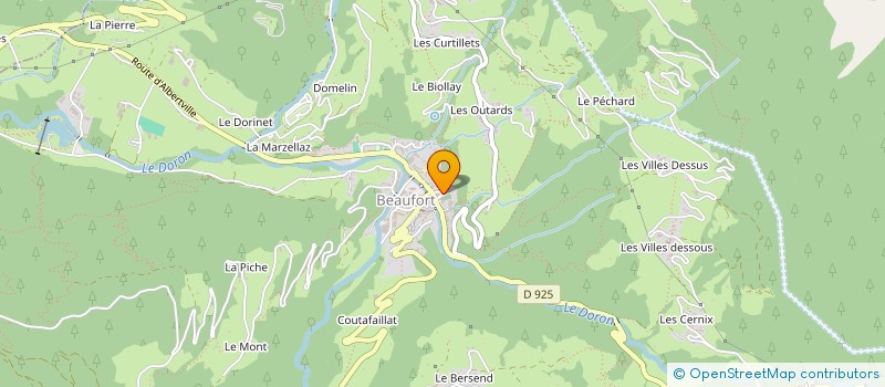 localisation de l'entreprise MONSIEUR PIERRE COULON  BEAUFORT